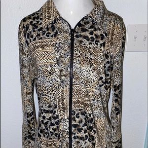 DressBarn Zipper Blouse Size M